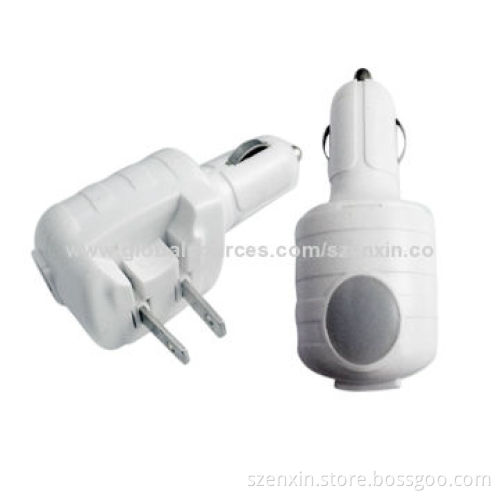 2-in-1 USB car charger, have 4 connectors